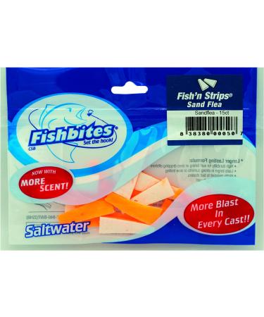 Fishbites Strips Sandflea - Ll Fishing-Equipment Orange/White