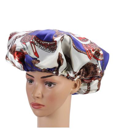 Beaupretty Silk Shower Cap for Women - Breathable Hair Care Hat with Elastic Band (Blue) - Ideal for Salon & Nighttime Use - Buy Online on GoSupps.com