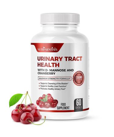 Urinary Health Support D-Mannose Capsules with Cranberry Extra Strength Support 1350mg Function and Bladder Tract Support