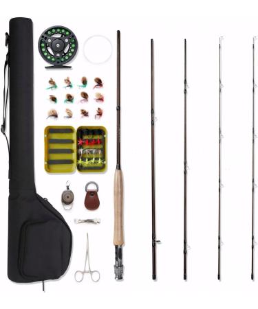 Netangler flyfish rod and fishing roll 4-part 5 W aluminum fly roll 28-part fly set with free rod tip back and fabric carrier bag fly rod 2.4 m 4 pieces 5/6 roll - Buy Online on GoSupps.com