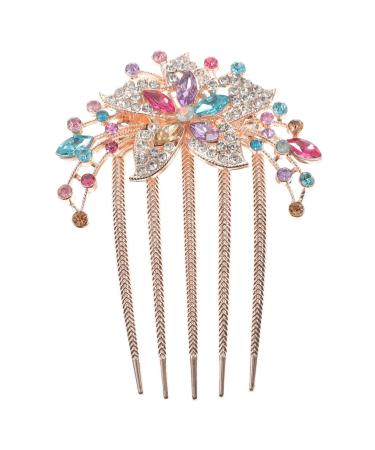 Didiseaon Rhinestone Hair Accessories Hairpin Hair Accessory for Women Hair Combs for Women Accessories Vintage Hair Clips Flower Claw Clips Alloy Women's Rhinestones The Flowers