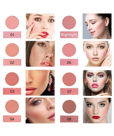 Beteligir 8 Colors Face Blush Palette - Matte & Shimmer Professional Makeup for Women & Girls Lightweight Contour & Highlight - International Shipping Available - Buy Online on GoSupps.com