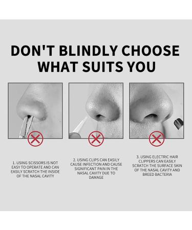 2-in-1 Nasal Hair Cutter | Upgraded Manual Nose Hair Trimmer | 360 Rotating Nose Hair Trimmer for Men & Women | Double-Sided Nose Hair Knife - A-white - Buy Online on GoSupps.com