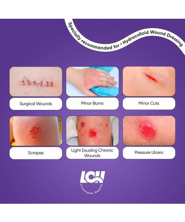 Buy 15 CT Hydrocolloid Wound Dressings - Sterile 2x2 Bandages for Bed Sores & Large Wounds - Individually Packed Hydrocolloid Adhesive Patches - Buy Online on GoSupps.com