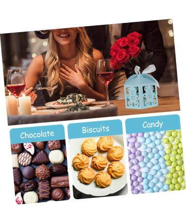 HOMSFOU 50pcs wedding box Soap paper candy basket candy Box holiday candy gifts bride chocolate hollow out macaron box Shenzhen gift cake box hollow Bear candy gift case - Buy Online on GoSupps.com