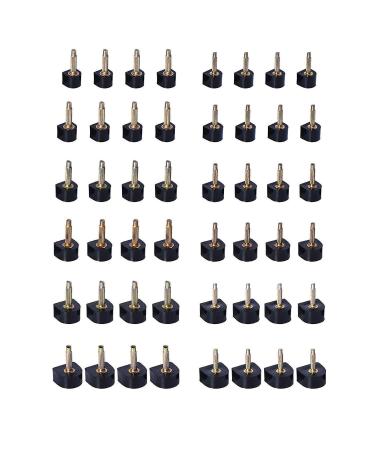 KAIAIWLUO Heel Tips 24 Pairs U-shape Stiletto High Heel Plates Replacment Anti-slip Shoes Tap Caps for Shoes Repair Black 7mm 8mm 9mm 10mm 11mm 12mm