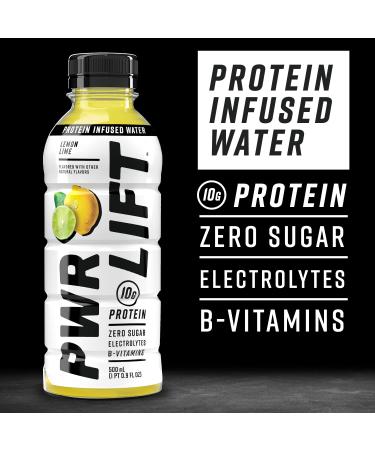 Whey Protein Water Sports Drink by PWR LIFT | Lemon Lime | Keto  Vitamin B  Electrolytes  Zero Sugar | Post-Workout Energy Beverage | 16.9 Fl Oz (Pack of 12) - Buy Online on GoSupps.com