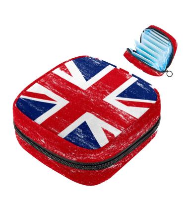 UK British Union Jack Women's Binding Pocket Large menstrual cup pocket with zipper periodic inserts bags panty lips tampons for girls and women multi-colored 05