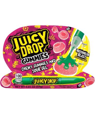 Juicy Drop Gummies Candy Sweet Gummies & Sour Gel Pen 3 x 57g Delicious Tasty And Twisty Treat Gift Hamper For Birthday Christmas Sold By Kidzbuzz