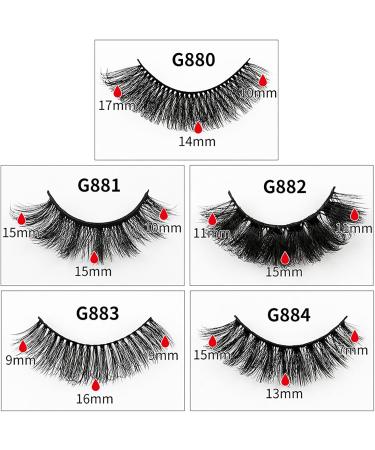 Naturally Thick Eyelashes(8 Pairs) D Curl False Eyelashes 3D Effect + Enlarge The Eyes Soft Curl Reusable Non-irritating for Parties D - Buy Online on GoSupps.com