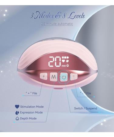 KISSBOBO Electric Breast Pump - Slim & Lightweight with Accessories | Perfect Gift Set for Moms & Couples (Pink) - Buy Online on GoSupps.com