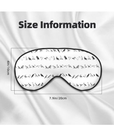 Buy Reusable Soft Sleep Mask Eye for Men & Women - Blackout Eye Cover for Better Sleep Travel & Camping - Perfect Gifts in Black & White Birds - Buy Online on GoSupps.com