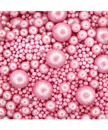 Twist Ingredients - Pearls Mix - Glimmer Pink Cake Topper Sprinkles - 1kg Edible Shimmer Ball Cupcake Decorations - Perfect for Weddings Christenings & Valentines