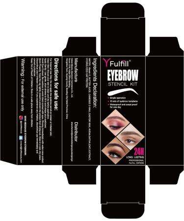 Eyebrow Stencil Kit for Beginners Dark Brown Eyebrow Stamp Stencil Kit Waterproof with Sponge Applicator Perfect Water Resistant Eyebrow Powder Stamp - Buy Online on GoSupps.com