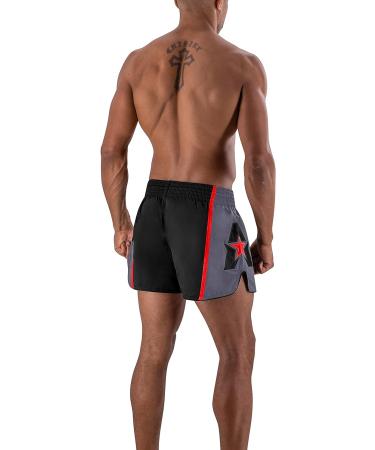 Anthem Athletics Infinity Muay Thai Kickboxing Boxing Shorts Black/Grey/Red - Men/Women (G2, Medium) - Buy Online on GoSupps.com