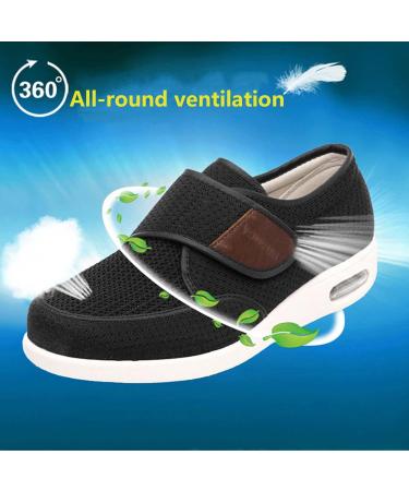 Men's Wide Diabetic Shoes with Removable Memory Foam Insoles - Light Blue, Size 11.5/12.5 - Buy Online on GoSupps.com