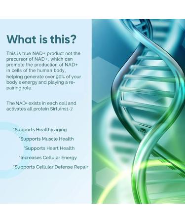 NAD Supplement 1000mg, True NAD+ & Resveratrol, NMN Alternative for Cellular Energy & Healthy Aging - 120 Caps - Buy Online on GoSupps.com