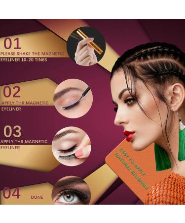 Buy Magnetic Eyelashes - 9 Pairs 3D & 5D Long Lasting Kit with Magnetic Liner & Mirror | Easy to Wear Magnetic Lashes for Stunning Looks - Buy Online on GoSupps.com