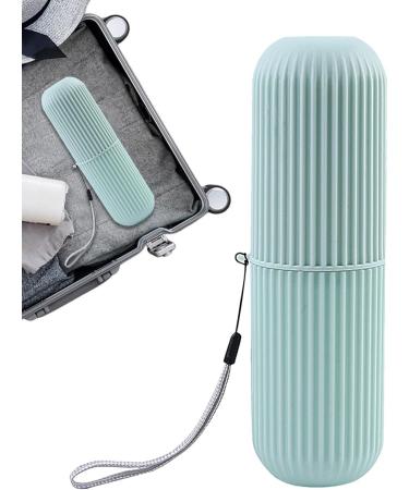 Travel Toothbrush Holder Case - Dustproof Portable Organizer for Home & Travel - Multifunctional Blue Toothbrush Mug - Buy Online on GoSupps.com