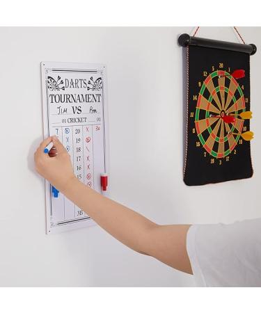 Dart Scoreboard Set with 4 Markers - Ideal for Cricket and 01 Dart Games | 15 x 7.8 Inches - Buy Online on GoSupps.com