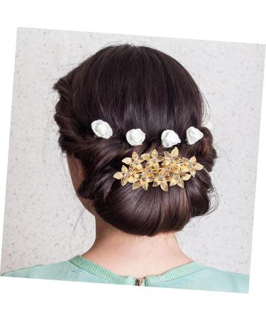 CALLARON Leaf Hairpin Hair Barrettes Hairclip Hair Clips Hair Toppers Hair Claw Clips Hair Roller Clips Flower Hair Clip Hair Rhinestones Flower Barrette Spring Bride Zinc Alloy Accessories - Buy Online on GoSupps.com