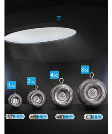 Hlotmeky 1oz Saltwater Coin Sinkers for Drifting Trolling Fishing - 10 Pack - Buy Online on GoSupps.com
