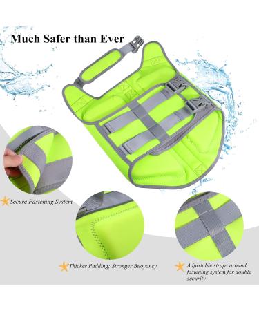 Vivaglory Dog Lifeguard Vest - Skin-Friendly Neoprene for Large Dogs | Quick Lock D-Ring | XL Green (71-84cm) - Buy Online on GoSupps.com