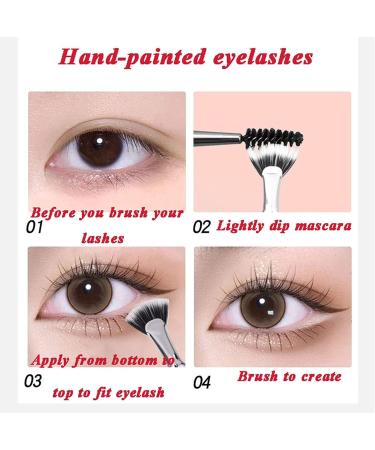 Folding Angle Scalloped Lash Brush 2024 Mascara Fan Brush Angled Fan Shaped Eyelash Brush without Clumps Lash Wand Fan Brush for Natural Lifted Effects and Enhance Lower Lashes (5 Pcs) - Buy Online on GoSupps.com