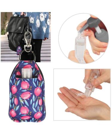 Dual-Sided Hand Sanitizer and Chapstick Holder Keychain with Reusable Bottles - Travel Bag Patterns - Buy Online on GoSupps.com