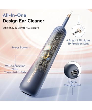 Ear Wax Removal Tool Camera: ZERONDER Ear Cleaner with Flexible Ear Scope - Visual Camera 1080P HD for Adults & Kids - Safe Ear Cleaning Tool for Home Use White - Buy Online on GoSupps.com