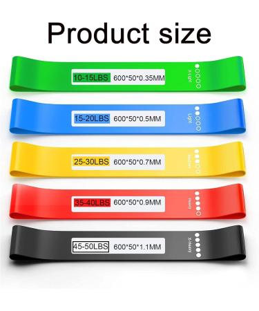 Exercise Bands Resistance Bands for Exercise Set of 5 Elastic Workout Bands for Exercise Training Stretch Training Fitness Pilates Physical Therapy Rehab Yoga with Resistance Bands Carrying Bag - Buy Online on GoSupps.com