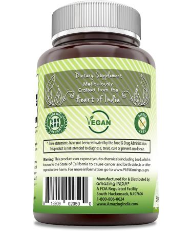 Amazing India Natural Shatavari Supplement | 500 Mg per Serving | 120 Veggie Capsules | Non-GMO | Gluten-Free | Made in USA Unflavored - Buy Online on GoSupps.com