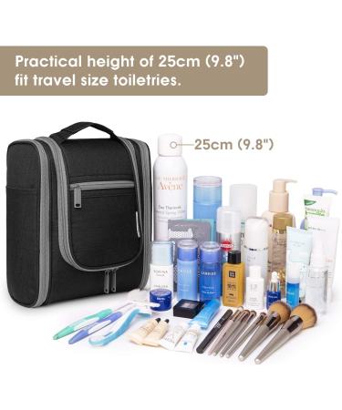 Travel Hanging Toiletry Wash Bag Makeup Cosmetic Organizer for Women (Black (Medium)) B-black - Buy Online on GoSupps.com