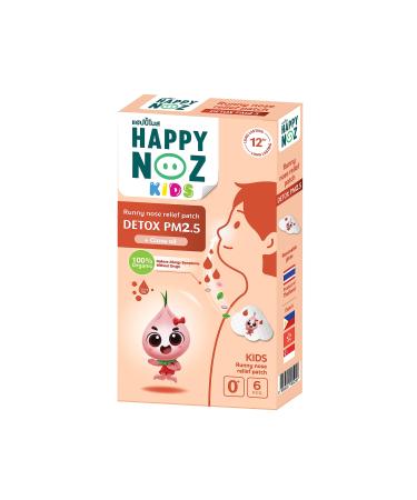 Happy Noz Onion Sticker Anti Pollution Formula Plus Clove Oil antioxidant to Detox PM 2.5 6 satchet/Box  100% Organic. Fast Action and 12 Hours Duration