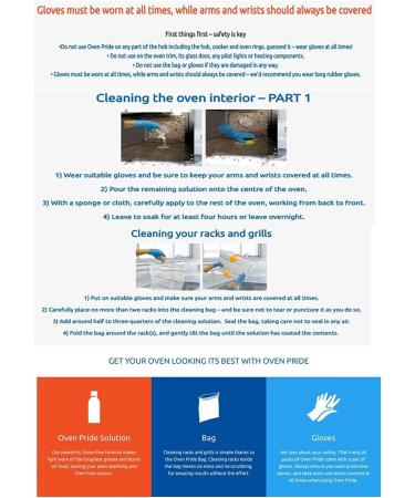 Oven Pride Deep Cleaner Kit (Set Contains: 1x Bottle of 500ml 1x Bag 1x Pair of Gloves) 1Pk + Our Gift for You: 1x Cleaning Scourer Sponge - Buy Online on GoSupps.com