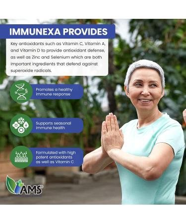 America Medic & Science Immunexa 7 in 1 Immune Support Booster (60 Capsules) with Vitamin A C D Zinc Echinacea Elderberry | Adults Immunity Boosting Supplement | Natural Non-GMO & Gluten-Free 1 Count (Pack of 60) - Buy Online on GoSupps.com