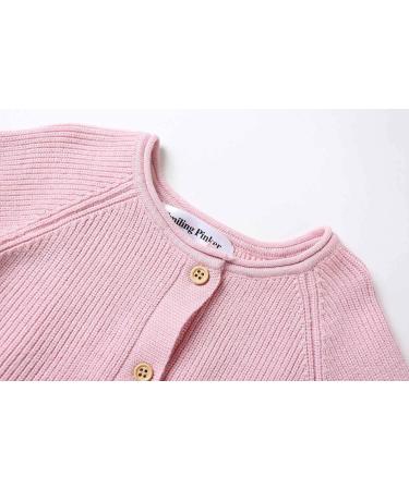 Smiling Pinker Toddler Girls Knit Cardigan - Soft & Warm Sweater with Pockets (4 Years, Pink) - Buy Online on GoSupps.com