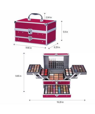 132 Color All In One Professional Makeup Kit for Teen Girls - Multicolor Eyeshadow Palette in Makeup Case (006N1-Pink) - Buy Online on GoSupps.com