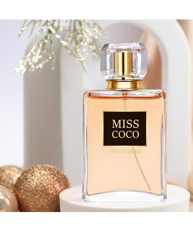 Miss Coco Eau de Parfum Spray Perfume Fragrance For Women-Daywear Casual Daily Cologne Set with Suede Pouch- 3.4 Fl Oz Bottle Beauty Gift for Birthday Anniversary - Buy Online on GoSupps.com