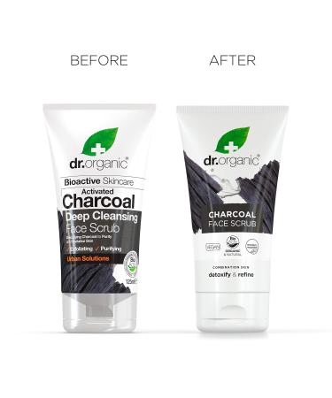 DR Organic Activated Carbon Facial Peeling - Vegan Acne Treatment & Natural Skin Clarifier - 125ml Paraben & SLS-Free Eco-Friendly - Buy Online on GoSupps.com