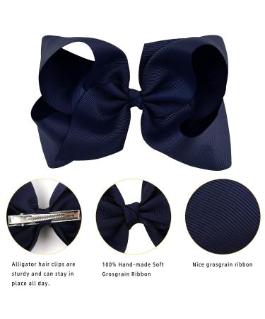 20pcs 6inch Hair Bows for Girls - Cute Grosgrain Ribbon Alligator Clips for Baby, Toddlers, Kids - Hair Accessories Pack - Buy Online on GoSupps.com