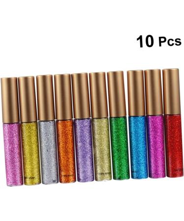 WOONEKY 10pcs Glitter Eye Shadow Liquid Eyeliner Eyeshadow Shinny Eyeliner Glitter Eyeliner - Buy Online on GoSupps.com