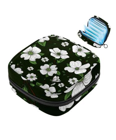 Storage bags for women's bandages flowers portable menstrual pad bag panty lip inlays tampons women's bandages storage holder for women school office multicolored 10
