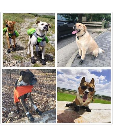P.K.ZTopia Waterproof Dog Boots for Medium to Large Dogs | Reflective Straps & Anti-Slip Sole | Size 8 (74-88 lbs) | Black (4PCS) - Buy Online on GoSupps.com