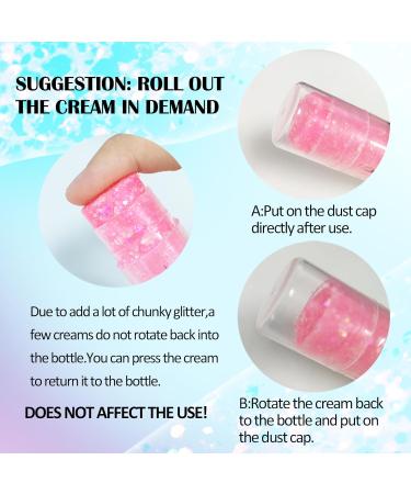  Prreal Body Glitter Holographic Glitter Eyeshadow Eyeshadow for Rave Accessories Christmas Festival Makeup (Pink) - Buy Online on GoSupps.com