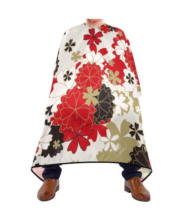 Waterproof Barber Cape -japanese style sakura Cheetah Haircut Bib for Men Unisex Hair Cutting Cape(8rp1a)