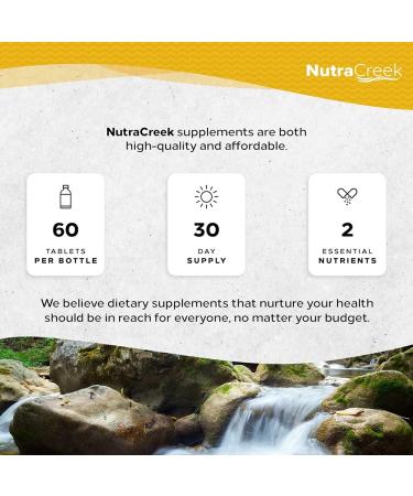 NutraCreek Calcium with Vitamin D3 | 1200mg Calcium Carbonate & Cholecalciferol Tablets for Bone Health | Immune System Support - 60 Count - Buy Online on GoSupps.com