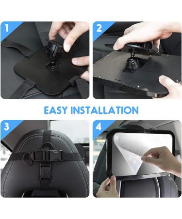 Shop Ansta Baby Car Mirror - 100% Break-Proof 360 Adjustable Wide Angle Back Seat Rear View Mirror for Safe Travel - Buy Online on GoSupps.com