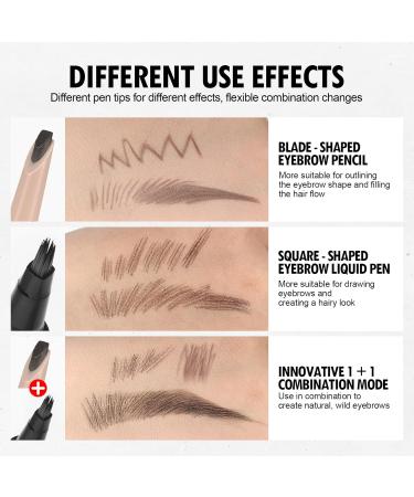 Anglicolor Crayon Sourcil Kit Waterproof Tenue Jusqu 24H Pour des sourcils plus fournis et plus naturels 100% Cruelty Free - Produit Vegan (#02 Brown Set) - Buy Online on GoSupps.com