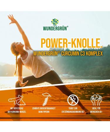 Wundergr n Curcumin C3 - Premium Turmeric Extract with 95% Curcuminoids & Piperine 120 Vegan Capsules for High Bioavailability - Buy Online on GoSupps.com